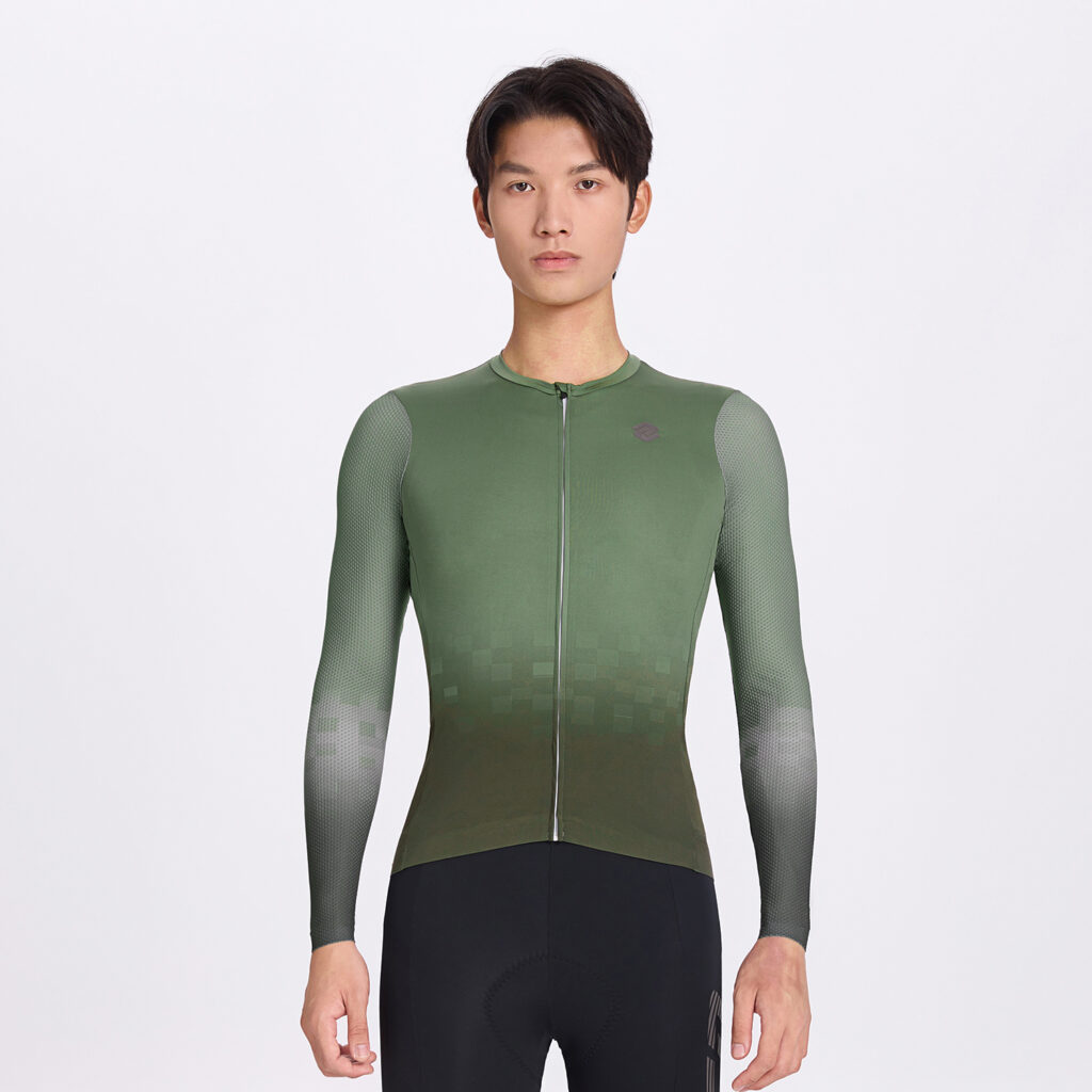 Велоджерси Wind Breaking Ink Feathers Men LS Jersey Military Green