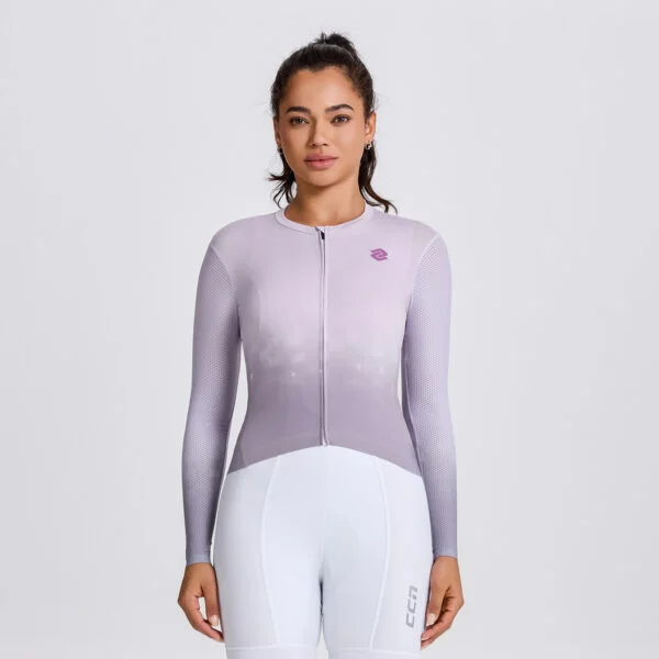 Велоджерси Wind Breaking Ink Feathers Women LS Jersey Light Purple