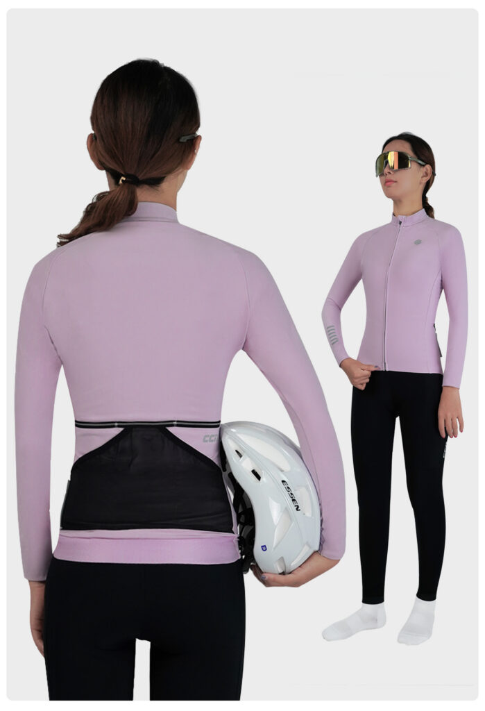Велоджерси All Day Women Fleece Long Sleeve Jersey Pink Purple