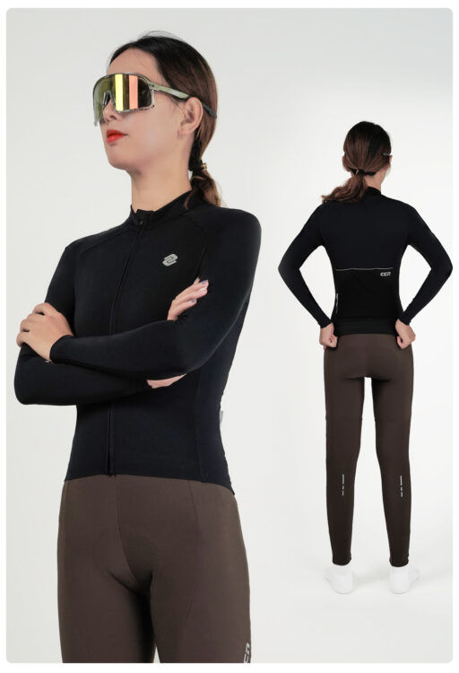 Велоджерси All Day Women Fleece Long Sleeve Jersey Black