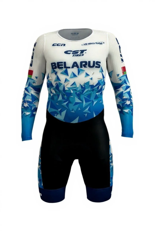 Велокомбинезон Skinsuit LS blue/white