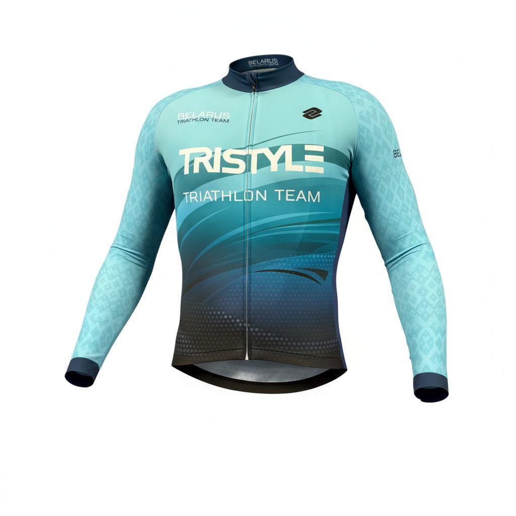 Велоджерси Club lux jersey men LS tristyle blue (L)
