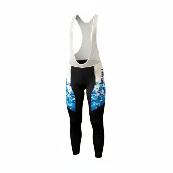 Велоштаны Флисовые (Fleece bib tights blue/white)