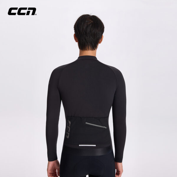 Велоджерси Gnomon Shadow Track Men Fleece Long Sleeve Jersey Black — фото 2