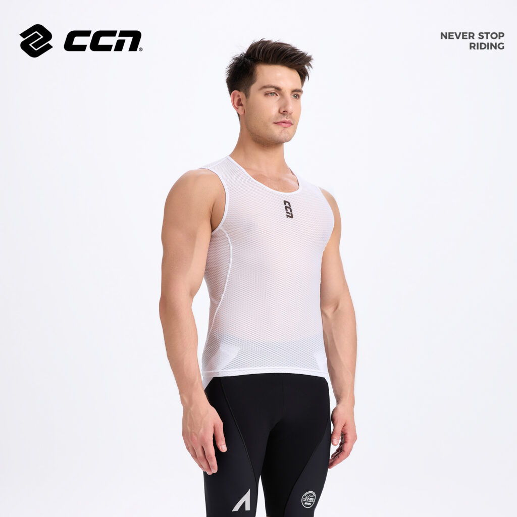Вело базовый слой Sleeveless Base Layer White color