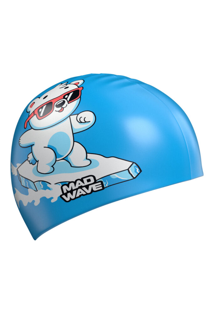 Шапочка юниорская силиконовая Mad Wave Bear