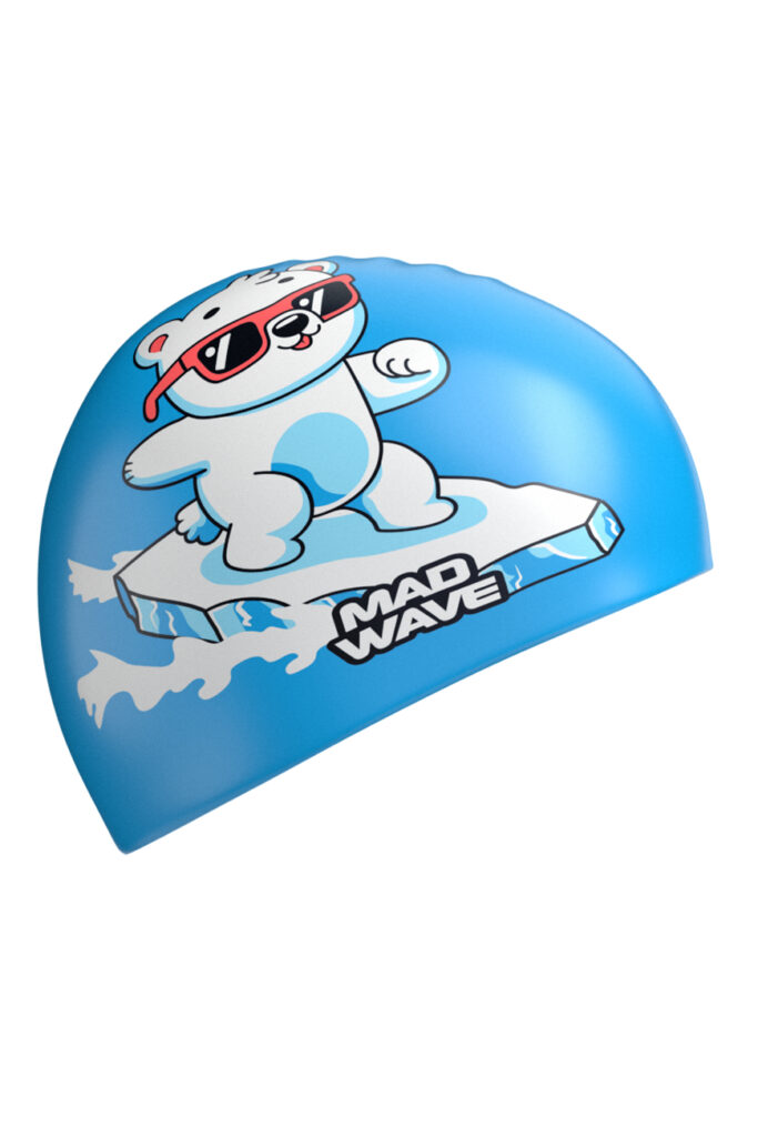 Шапочка юниорская силиконовая Mad Wave Bear