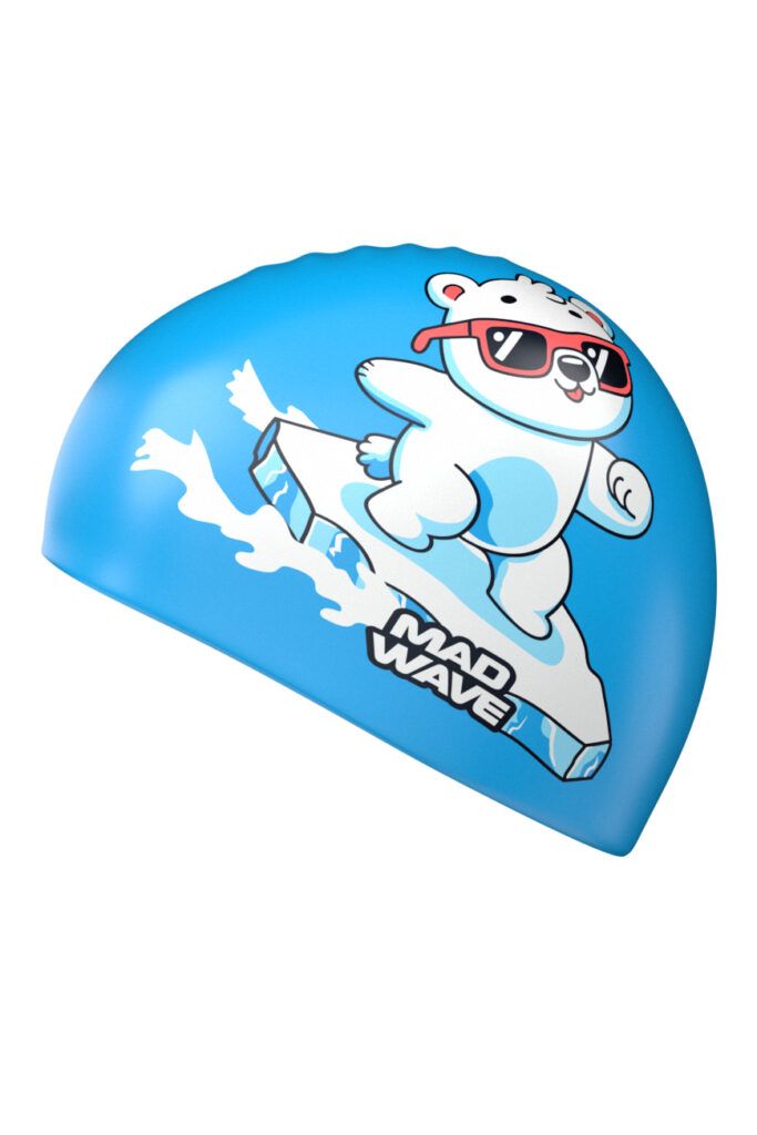 Шапочка юниорская силиконовая Mad Wave Bear